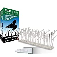 ASPECTEK Sistema Anti Pájaros - 10 Hileras de Púas Antipalomas con Base de Policarbonato para Control de Aves y Palomas…
